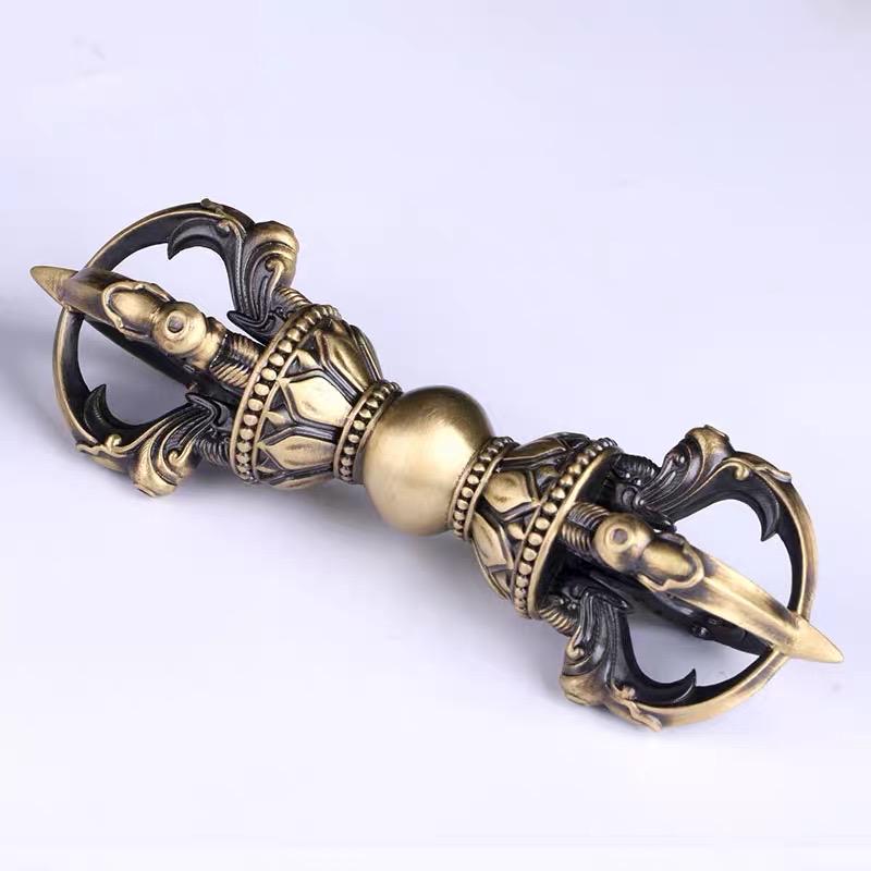 Handcrafted Tibetan Vajra Bell & Dorje Set | Brass Buddhist Ritual Bell | Meditation Altar Tool | Vajrayana Practice Instrument