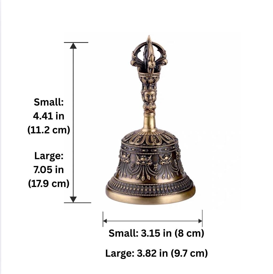 Handcrafted Tibetan Vajra Bell & Dorje Set | Brass Buddhist Ritual Bell | Meditation Altar Tool | Vajrayana Practice Instrument