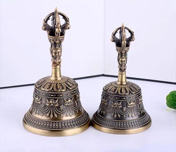 Handcrafted Tibetan Vajra Bell & Dorje Set | Brass Buddhist Ritual Bell | Meditation Altar Tool | Vajrayana Practice Instrument