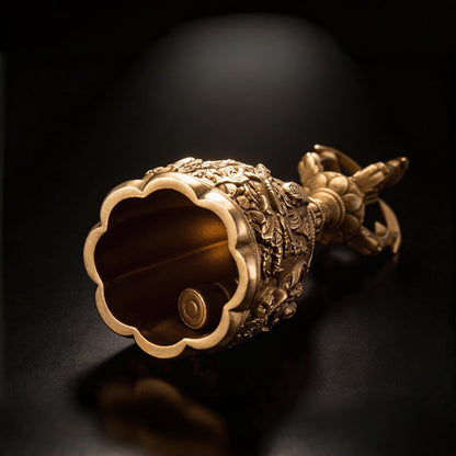 Tang Dynasty Vajra Bell, Museum Replica Nara National Museum, Four Heavenly Kings Brass Ghanta, Buddhist Meditation Sound Healing Ritual
