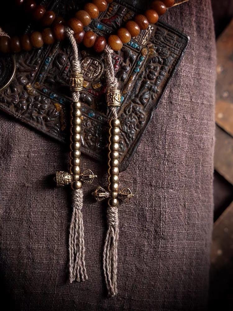 Yak Bone Mala Bracelet, 108 Prayer Beads Necklace, Tibetan Buddhist Gift