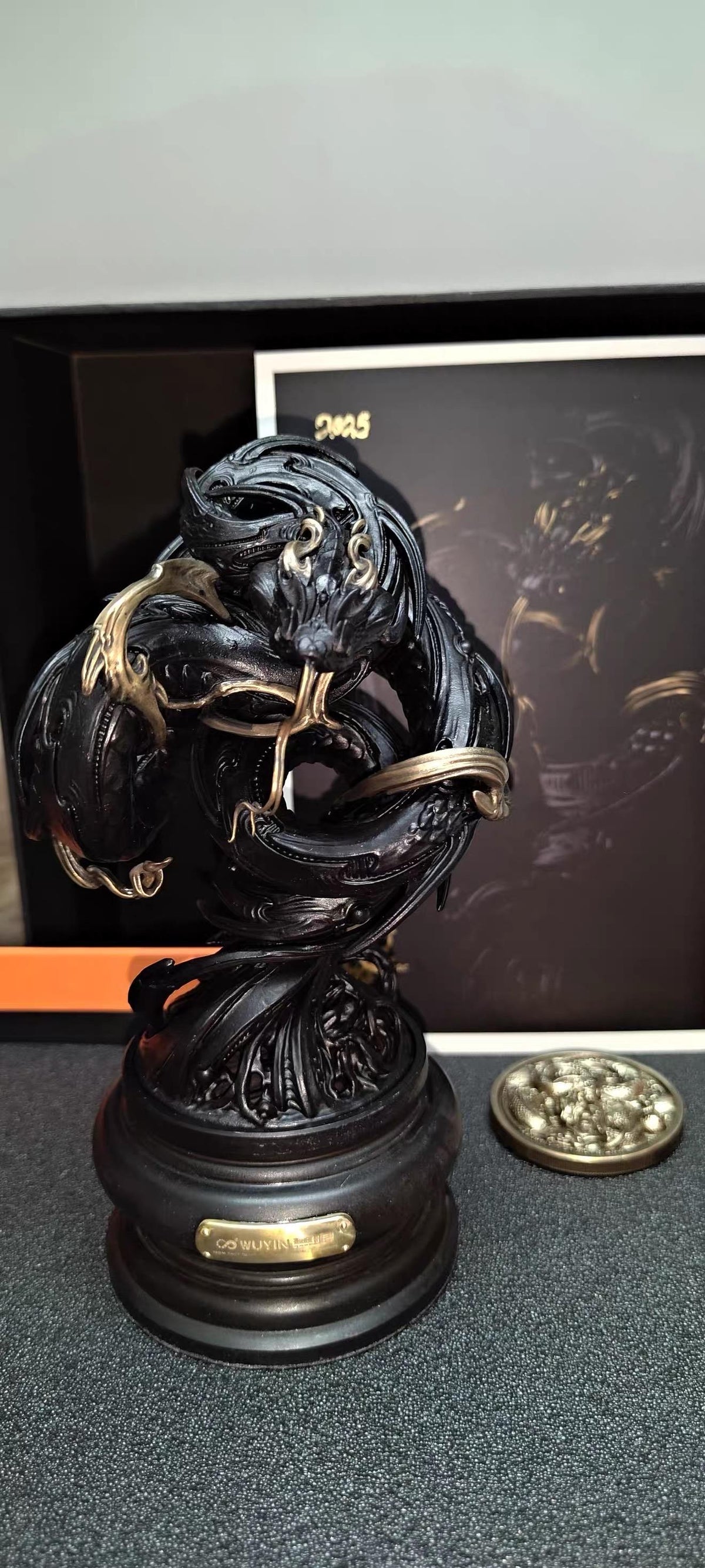 Rattan Snake Art Sculpture, Annual Limited Edition Figurine, High-End Fine Casting Serpent Statue, Luxury Home Decor Collector Art Piece
