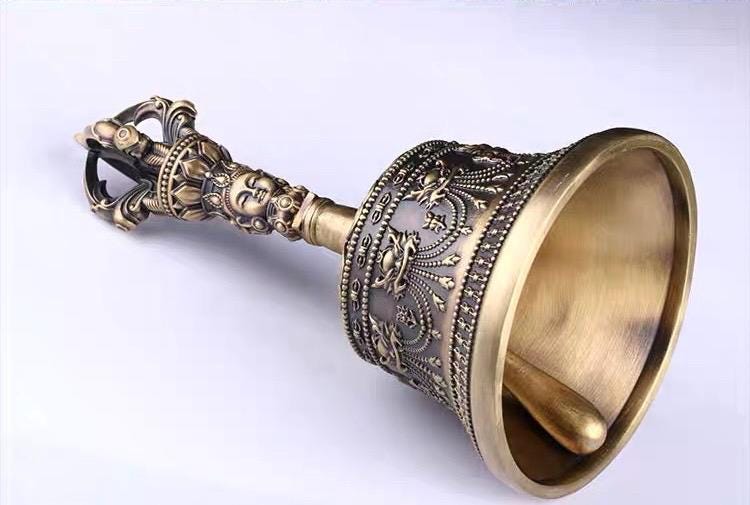 Handcrafted Tibetan Vajra Bell & Dorje Set | Brass Buddhist Ritual Bell | Meditation Altar Tool | Vajrayana Practice Instrument