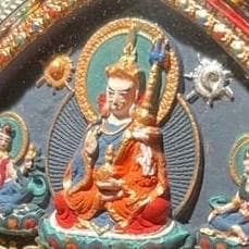 Tibetan Padmasambhava Thangka Ghau Box Necklace Hand-Painted Mineral Pigment Tsa Tsa Amulet Pendant Protective Buddhist Talisman