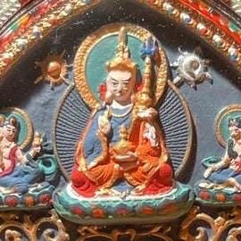 Tibetan Padmasambhava Thangka Ghau Box Necklace Hand-Painted Mineral Pigment Tsa Tsa Amulet Pendant Protective Buddhist Talisman
