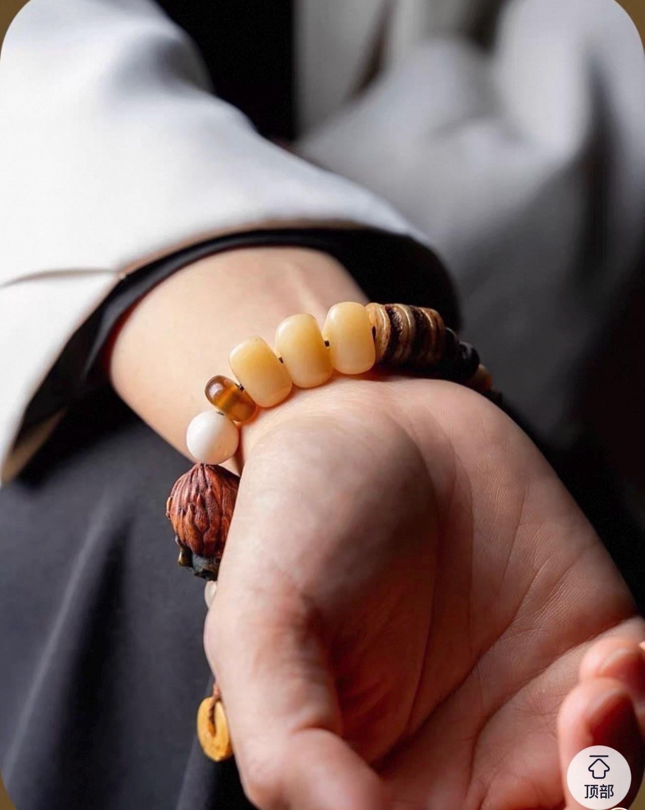 EverestArtStudiosReclaimed Yak Bracelet Tibetan Style Bone Beaded Bracelet Natural Camel Bone Jewelry Tribal Spiritual Bracelet Unisex