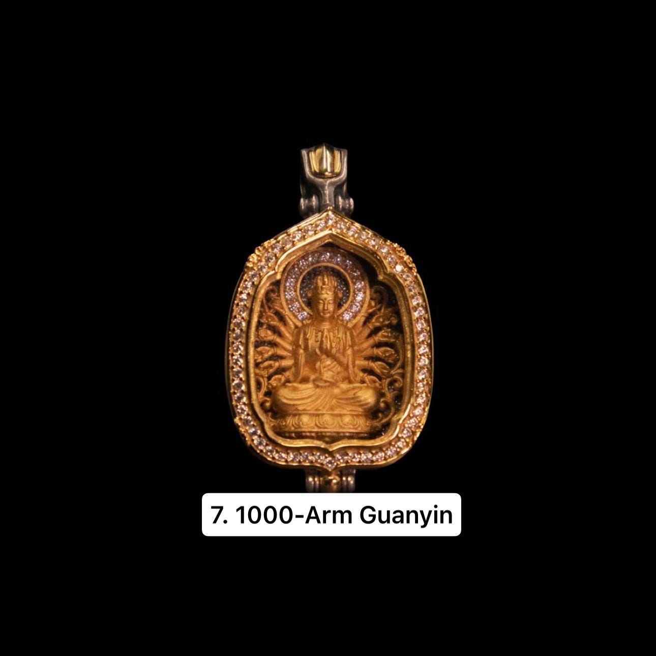 Gold Plated 925 Sterling Silver Lotus Leaf Gau Box Pendant, Vintage Handcrafted Prayer Box Necklace with White CZ Diamond, Mindful Keepsake