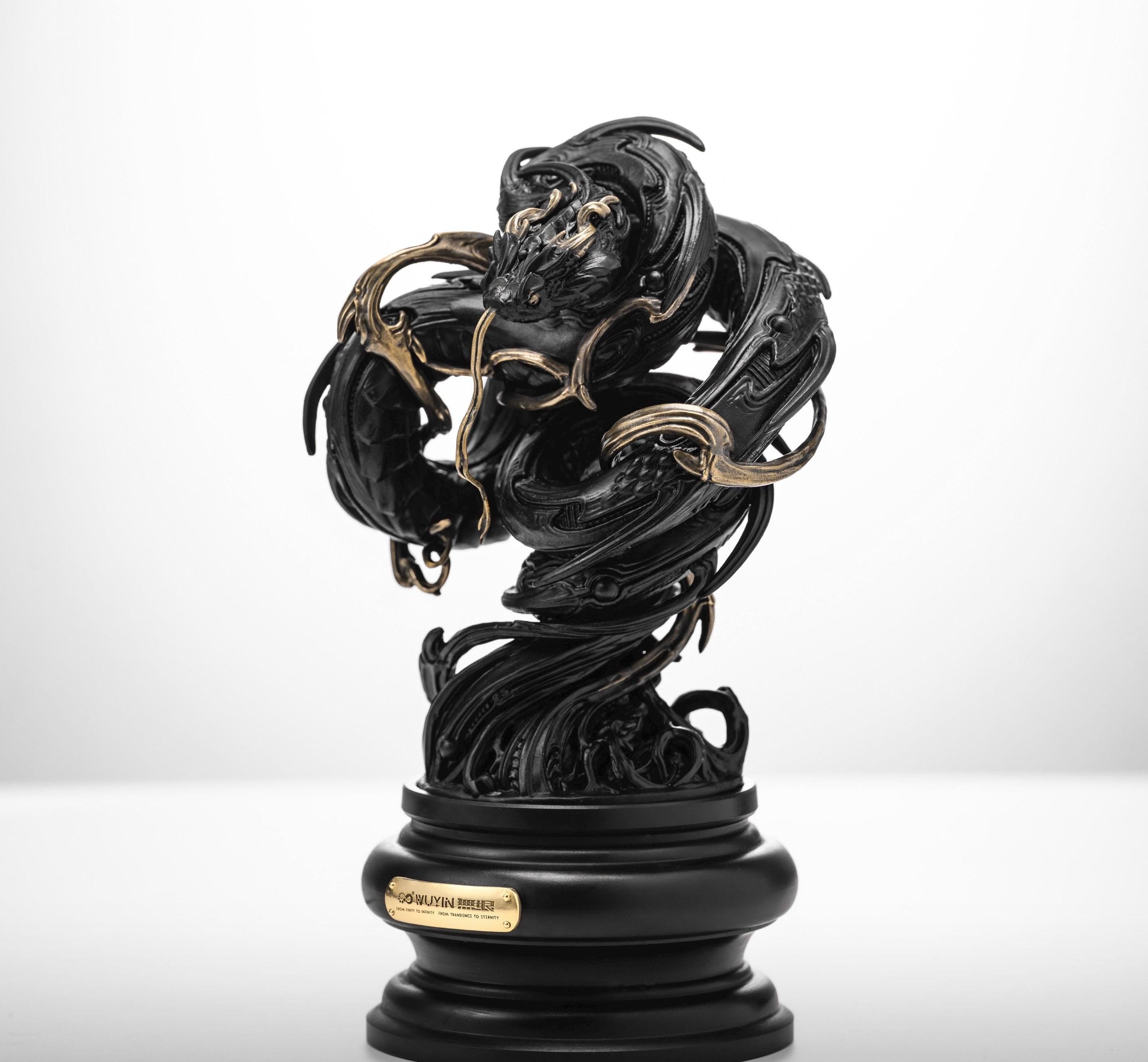 Rattan Snake Art Sculpture, Annual Limited Edition Figurine, High-End Fine Casting Serpent Statue, Luxury Home Decor Collector Art Piece