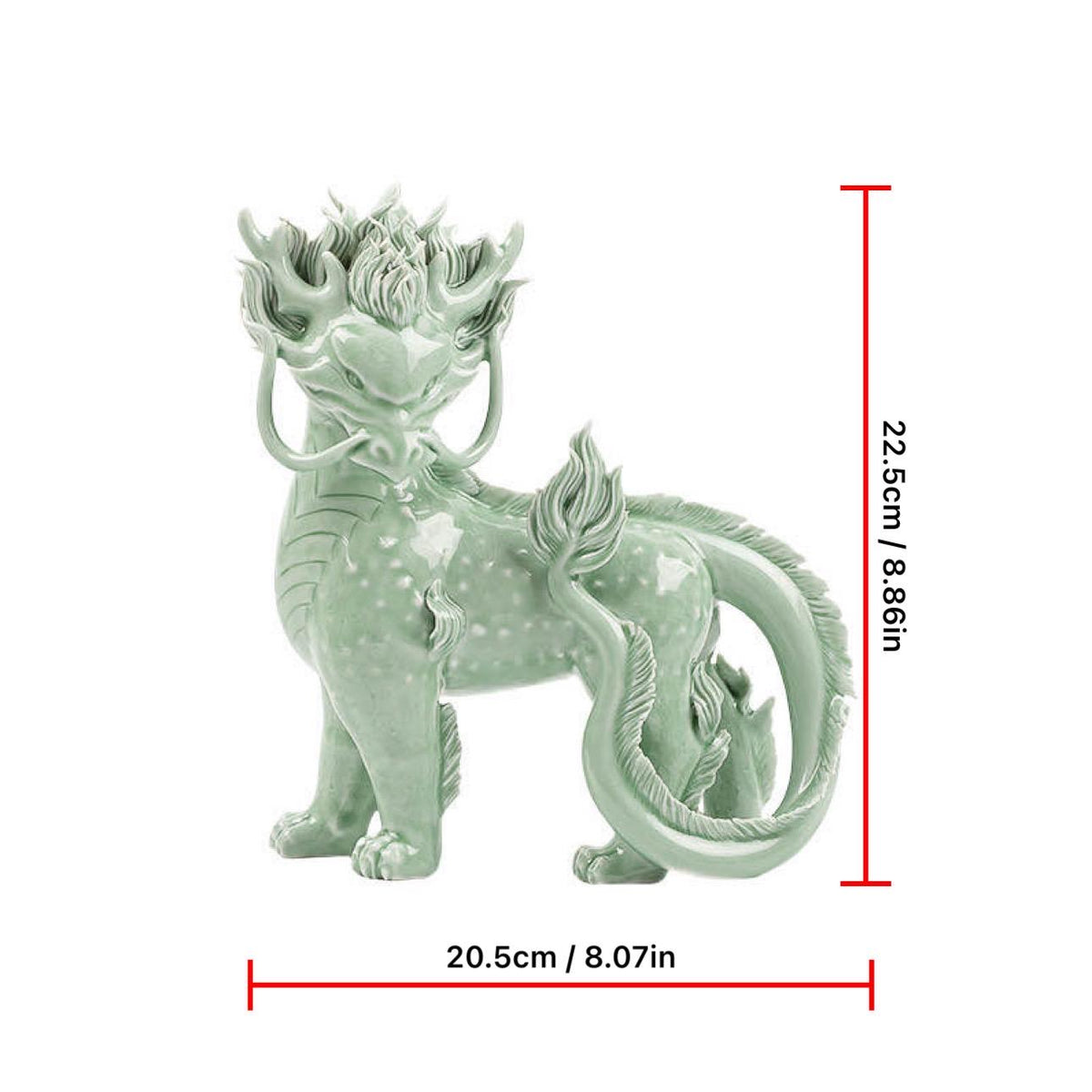 Handcrafted Ceramic Qilin Pixiu Tea Pet, Jingdezhen Mystical Beast Statue, Creative Wealth Feng Shui Ornament, Old Money Home Decor Gift