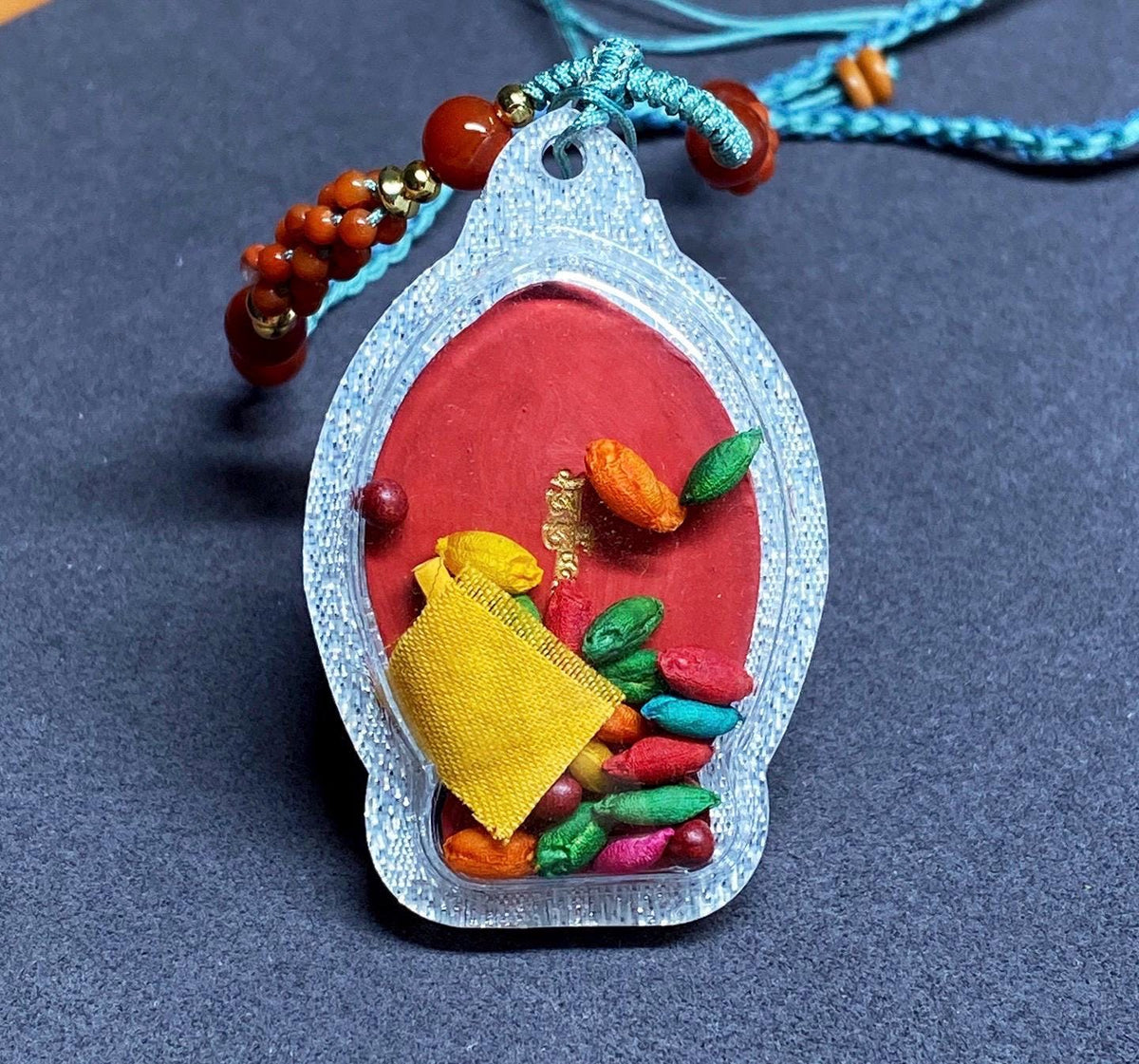 Handpainted Marici Thangka Pendant, Mineral Pigment Tibetan Gau Box Amulet, Sacred Buddhist Talisman, Unique Spiritual Gift for Him Her
