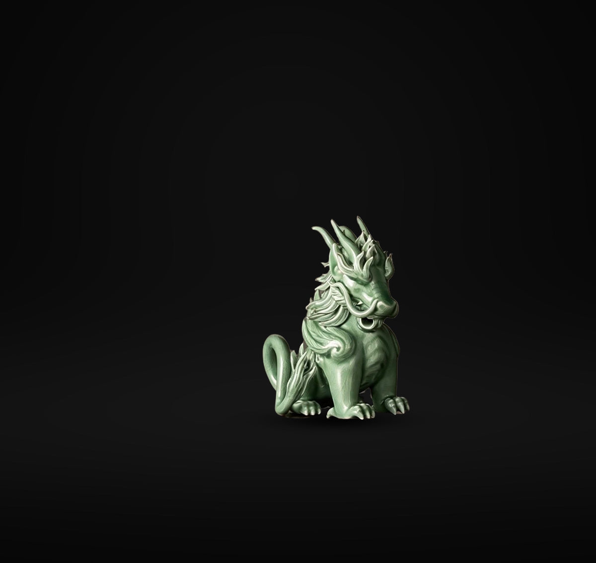 Funny Pixiu Qilin Tea Pet Jingdezhen Ceramic, Quirky Feng Shui Decor, Cute Kylin Tea Companion, Good Luck Wealth Wealth Charm Office Gift