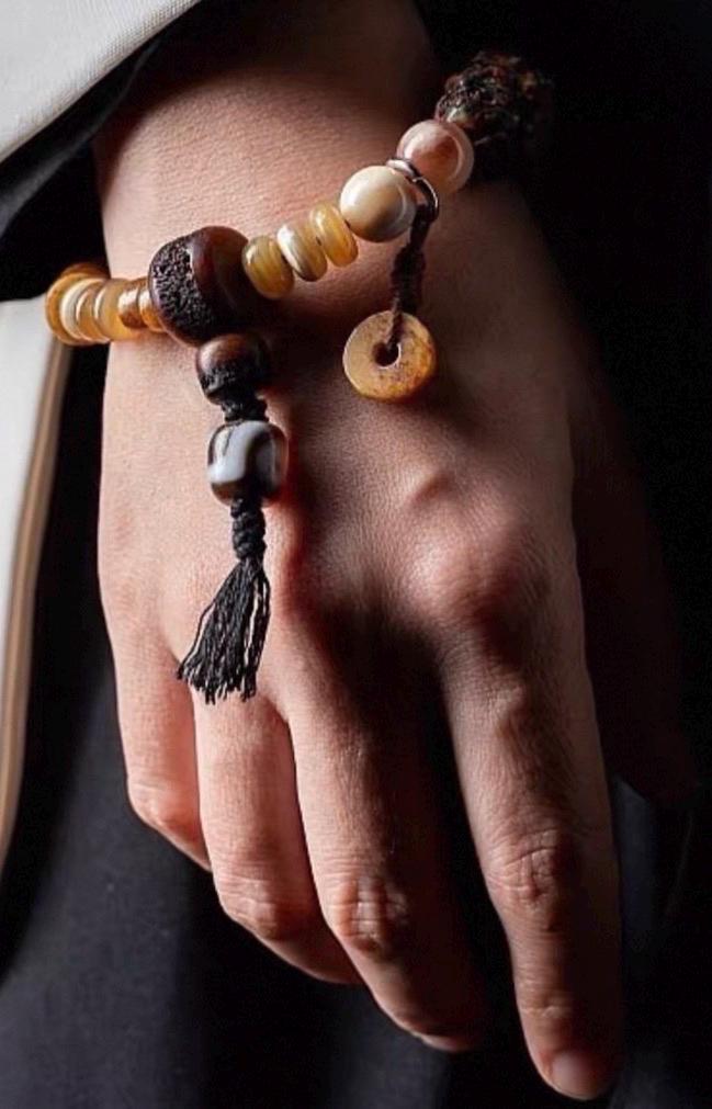 EverestArtStudiosReclaimed Yak Bracelet Tibetan Style Bone Beaded Bracelet Natural Camel Bone Jewelry Tribal Spiritual Bracelet Unisex
