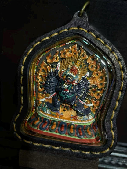 EverestArtStudios Hand-Painted Yamantaka (Vajrabhairava) Tibetan Tsa Tsa Amulet
