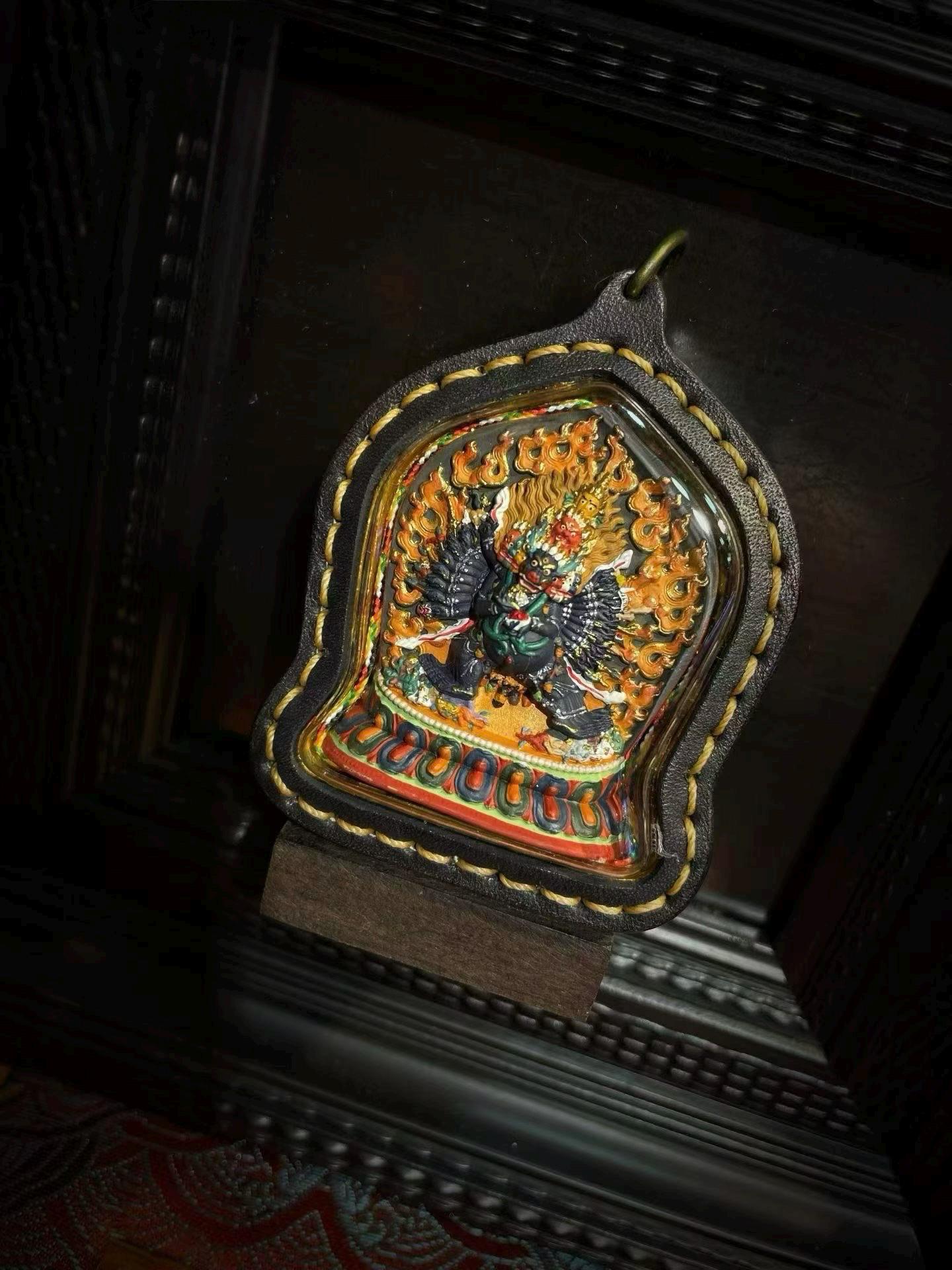 EverestArtStudios Hand-Painted Yamantaka (Vajrabhairava) Tibetan Tsa Tsa Amulet