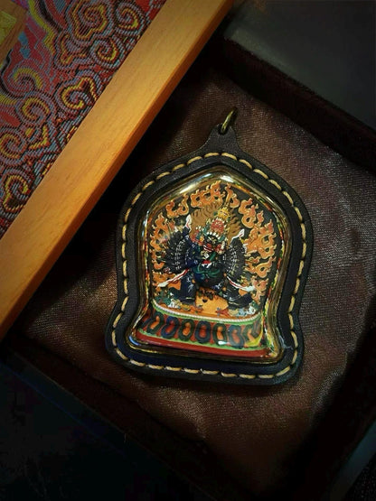 EverestArtStudios Hand-Painted Yamantaka (Vajrabhairava) Tibetan Tsa Tsa Amulet