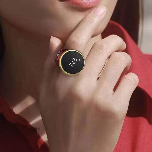 Tibetan Digital Tally Counter Ring, Touch Screen Rechargeable Clicker, Waterproof Buddhist Prayer Tracker, Ethnic Style Meditation Gift