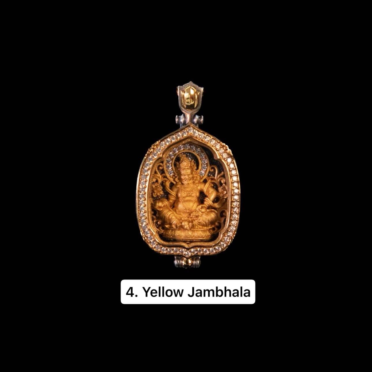 Gold Plated 925 Sterling Silver Lotus Leaf Gau Box Pendant, Vintage Handcrafted Prayer Box Necklace with White CZ Diamond, Mindful Keepsake