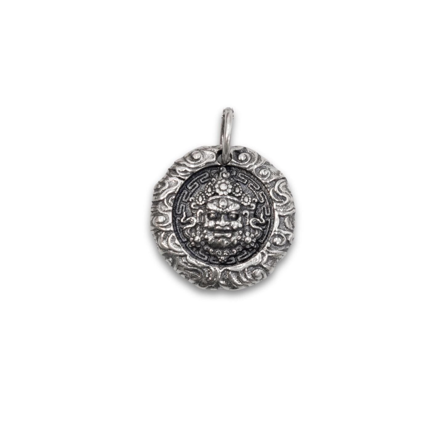 Dzambhala Pendant Necklace Gothic Titanium Steel Jewelry Vintage Wealth God Amulet Buddhist Mascot Unique Punk Choker Gift Unisex Goth