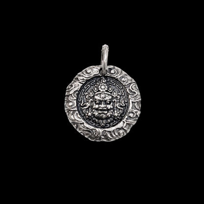 Dzambhala Pendant Necklace Gothic Titanium Steel Jewelry Vintage Wealth God Amulet Buddhist Mascot Unique Punk Choker Gift Unisex Goth