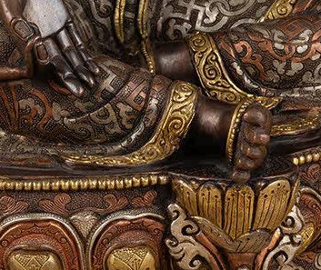 14 Inch Green Tara Statue, Nepalese Handmade Copper Gilt Silver Tara, Tibetan Buddhist Goddess, Feng Shui Altar Decor, Healing Mother Buddha