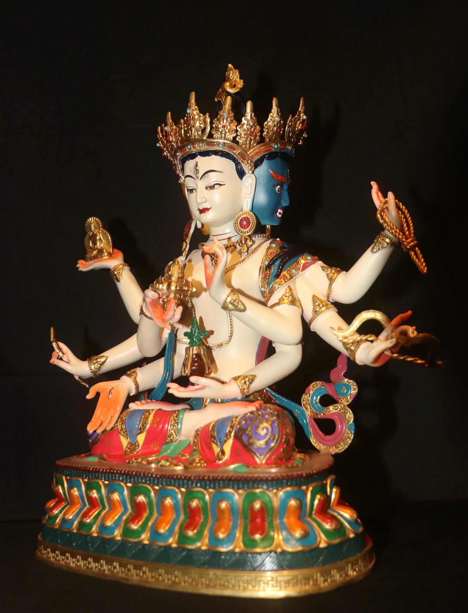 Handcrafted Ushnishavijaya (Namgyalma) Statue – Tibetan Buddhist Long Life Goddess | Copper Buddhist Altar Statue | Meditation Shrine Deco