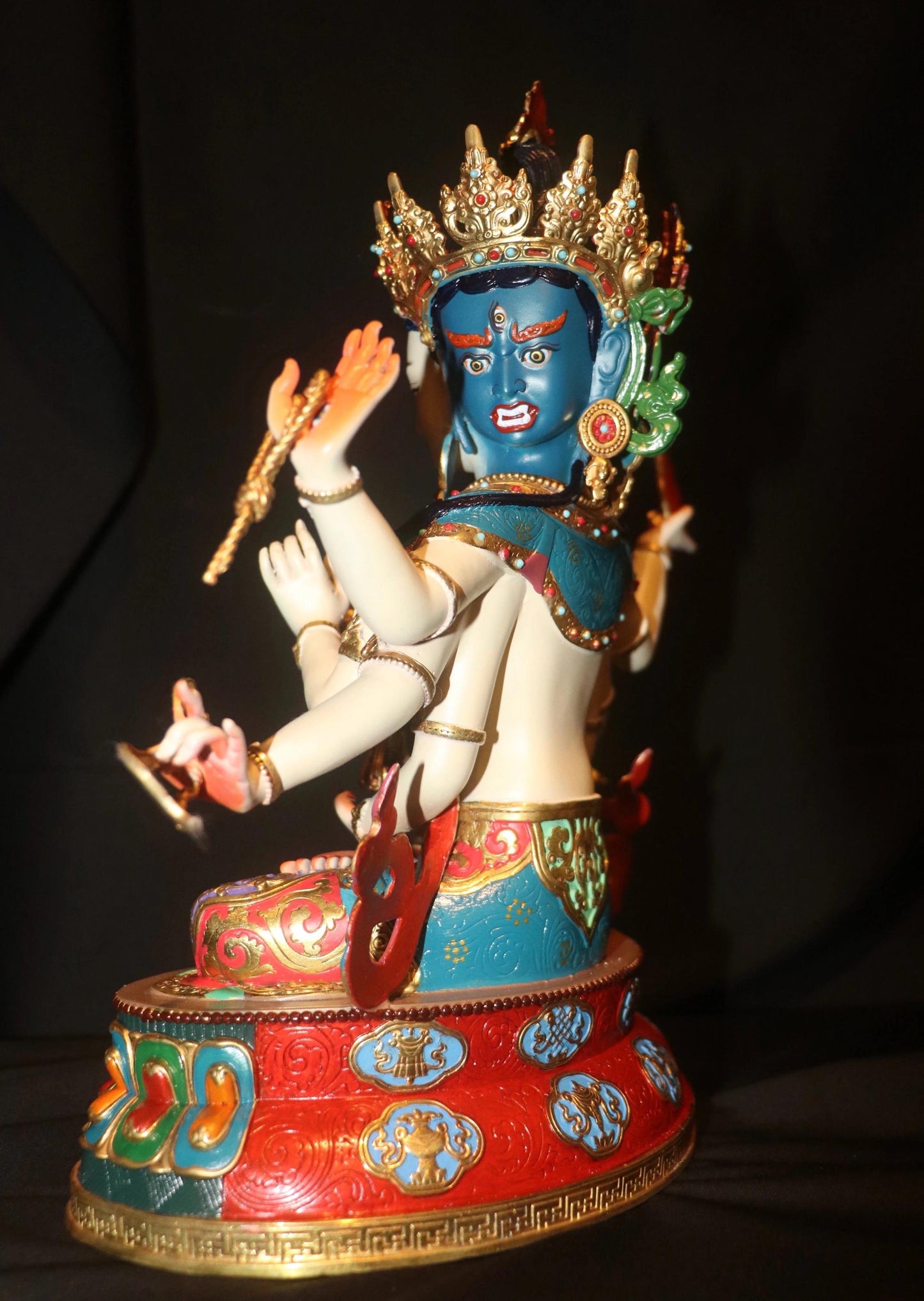Handcrafted Ushnishavijaya (Namgyalma) Statue – Tibetan Buddhist Long Life Goddess | Copper Buddhist Altar Statue | Meditation Shrine Deco