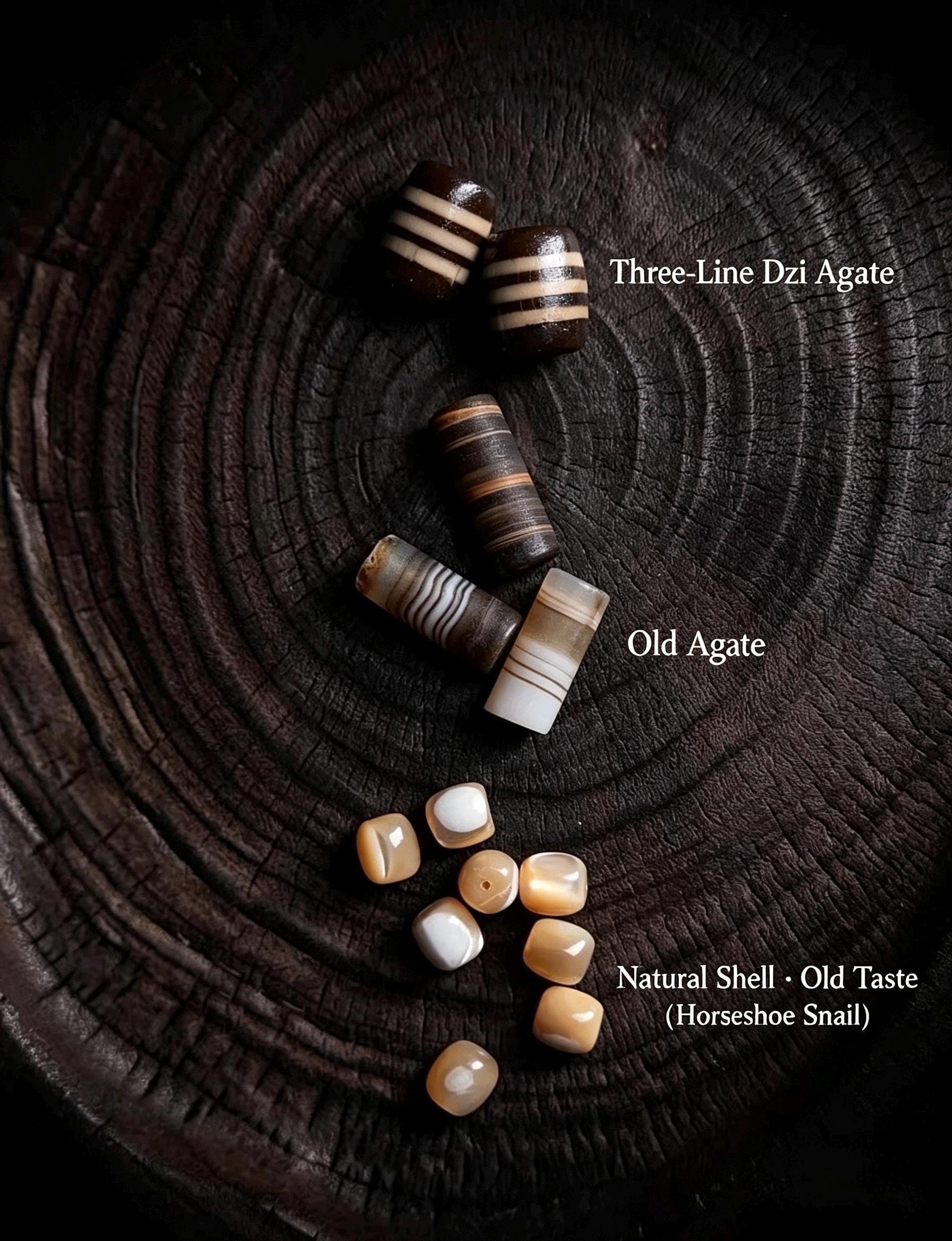 Handmade Tibetan-Inspired Weathered Star & Moon Bodhi Root Mala Bracelet – 108 Beads | Hand-Knotted Meditation Prayer Beads