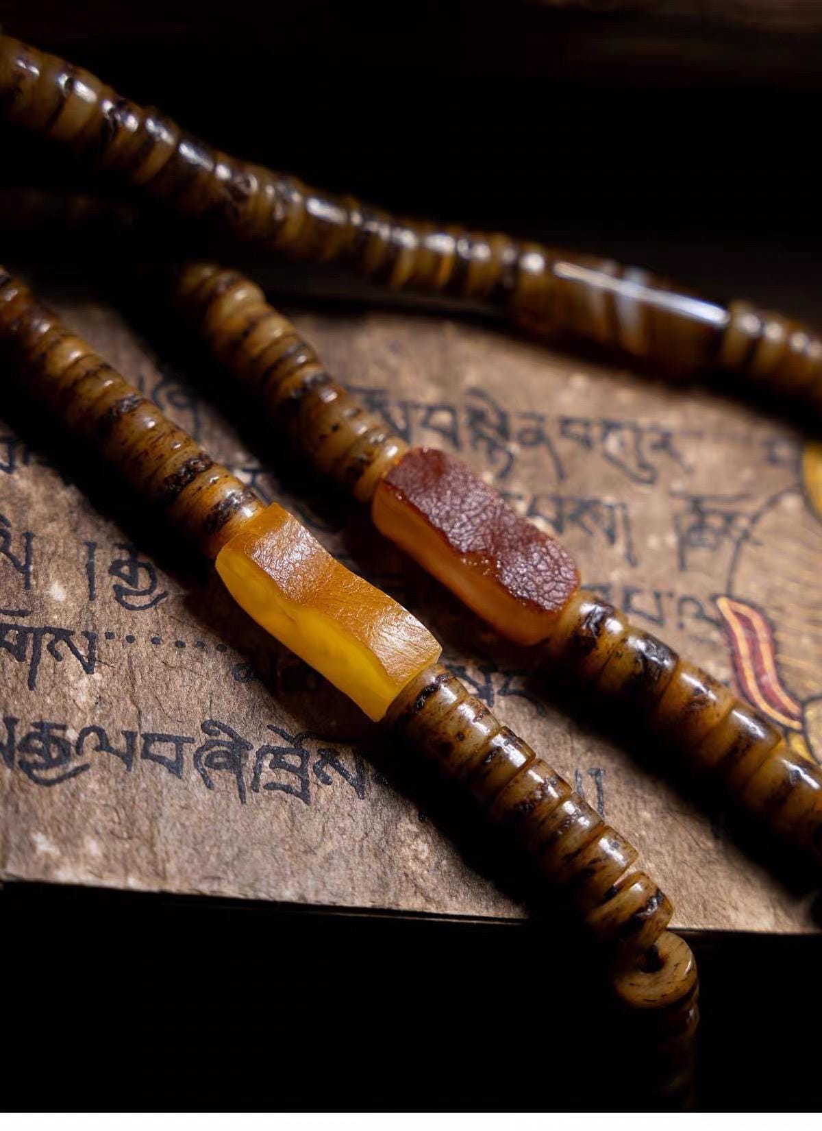 EverestArtStudios Vintage Tibetan Yak Bone Gaga Mala | 108 Bead Prayer Necklace | 8mm Handmade Buddhist Meditation Rosary