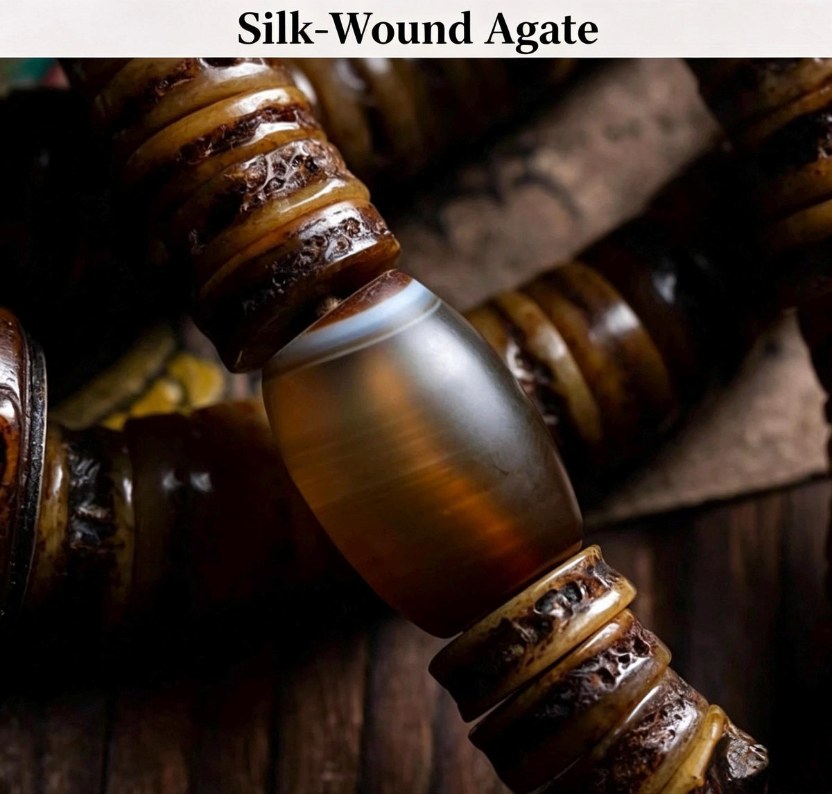EverestArtStudios Vintage Tibetan Yak Bone Mala | 108 Bead Prayer Necklace | 0.47” (12mm) Handmade Buddhist Meditation