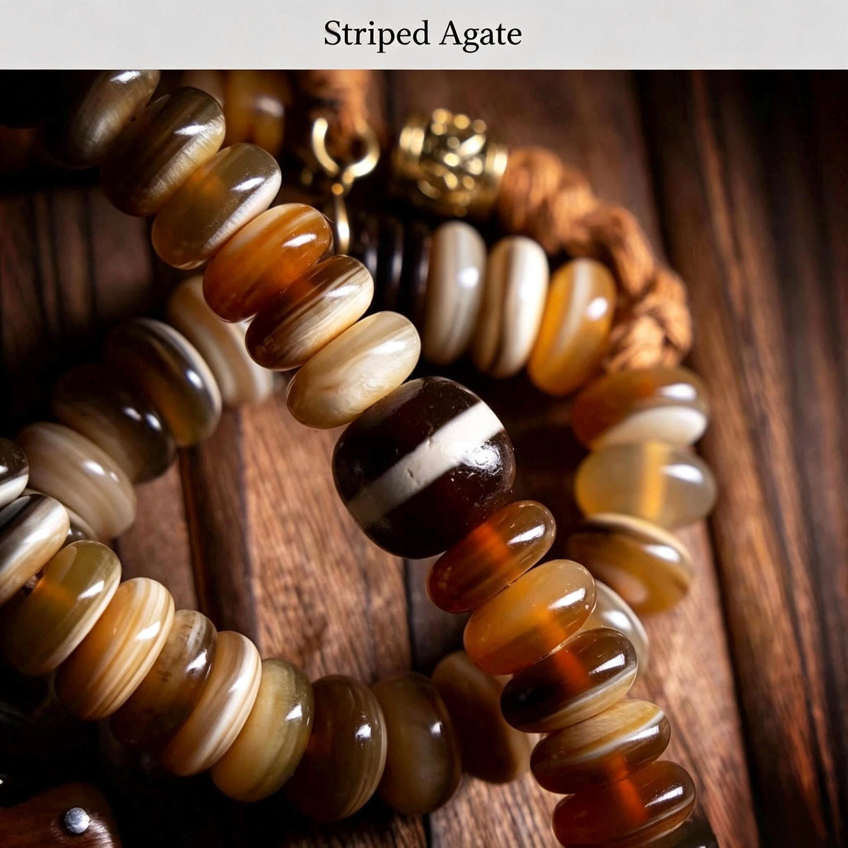 EverestArtStudios Tibetan-Style Twisted Goat Horn Mala Bracelet | 108 Beads | Original Design | Handmade Buddhist Prayer Beads