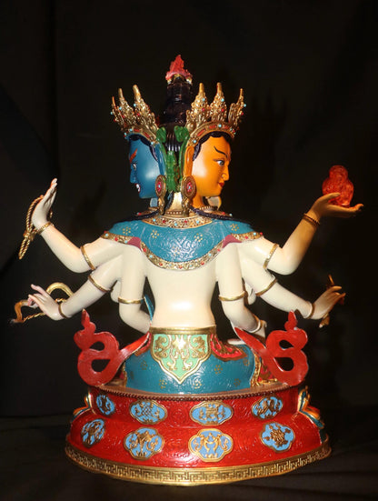 Handcrafted Ushnishavijaya (Namgyalma) Statue – Tibetan Buddhist Long Life Goddess | Copper Buddhist Altar Statue | Meditation Shrine Deco