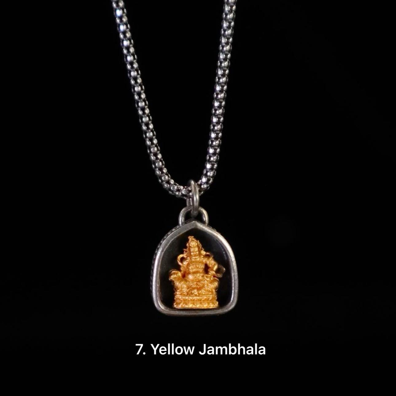 Handmade 925 Silver 24k Gold Gau Box Pendant, Vintage 8 Guardian Buddhas Amulet, Sacred Tibetan Protection Locket Jewelry Gift