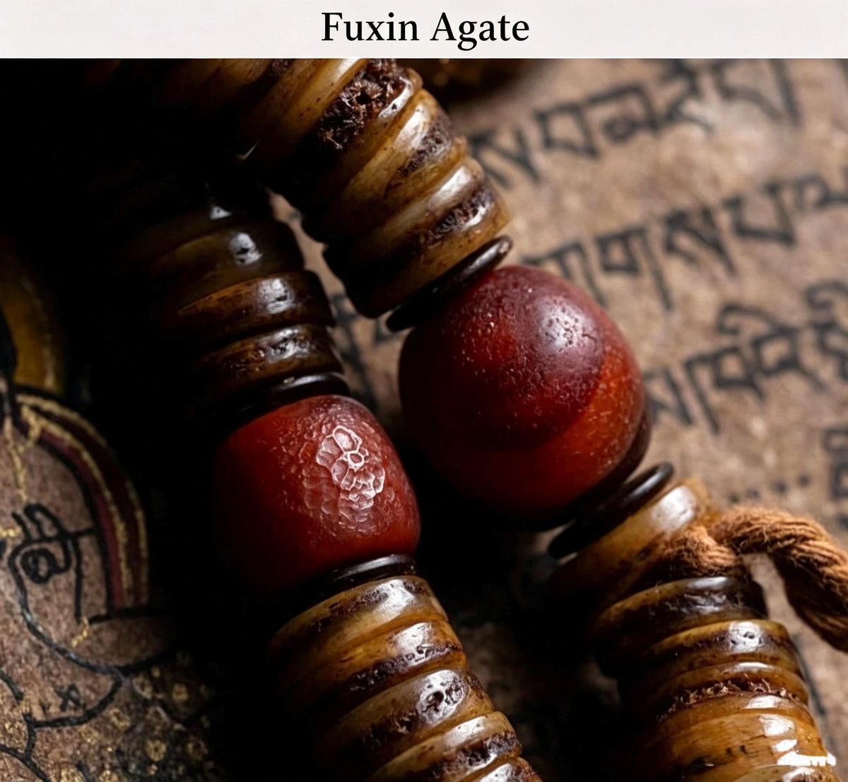 EverestArtStudios Vintage Tibetan Yak Bone Mala | 108 Bead Prayer Necklace | 0.47” (12mm) Handmade Buddhist Meditation