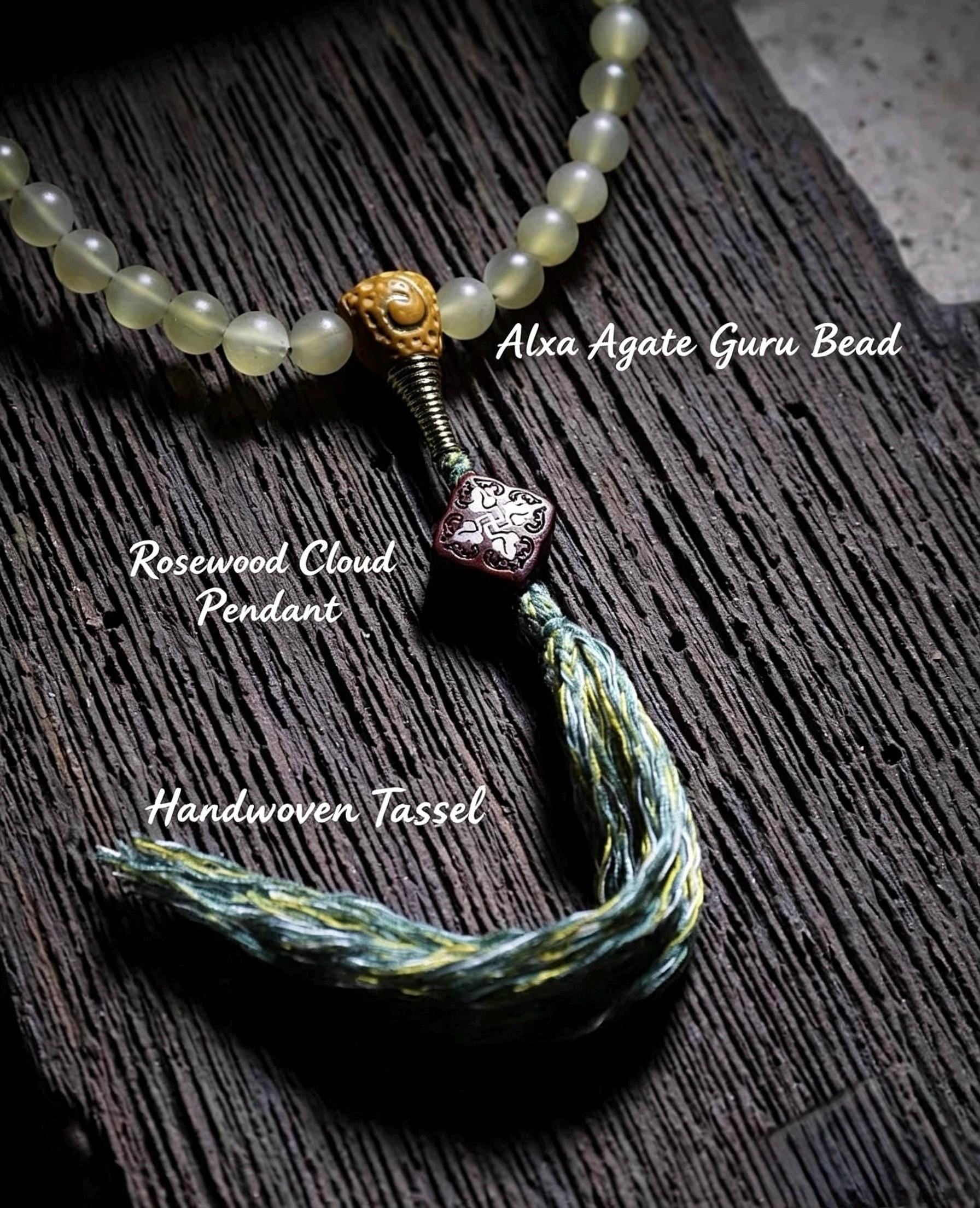 EverestArtStudios Natural Tibetan Sheep Horn Mala 108 Beads, Buddhist Prayer Beads, Handmade Meditation Mala, Tibetan Rosary, Spiritual Gift