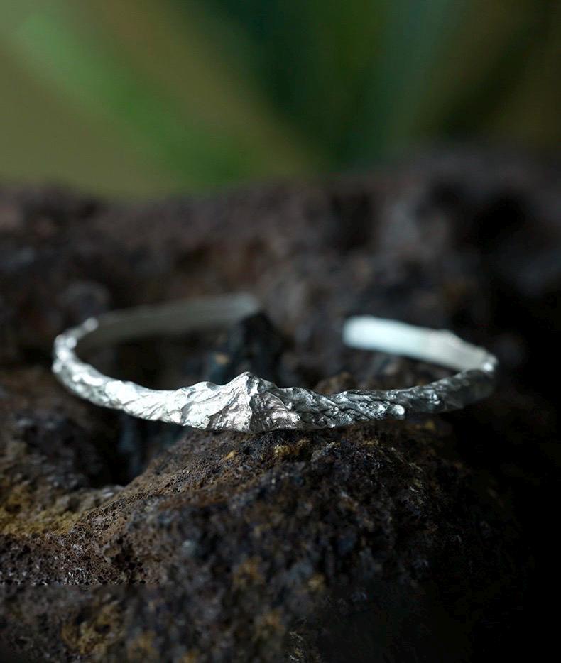 Original 999 Fine Silver Cuff Bracelet, Handmade Slim Open Bangle for Women Men, Minimalist Fine Silver Jewelry, Unisex Gift for Her Him