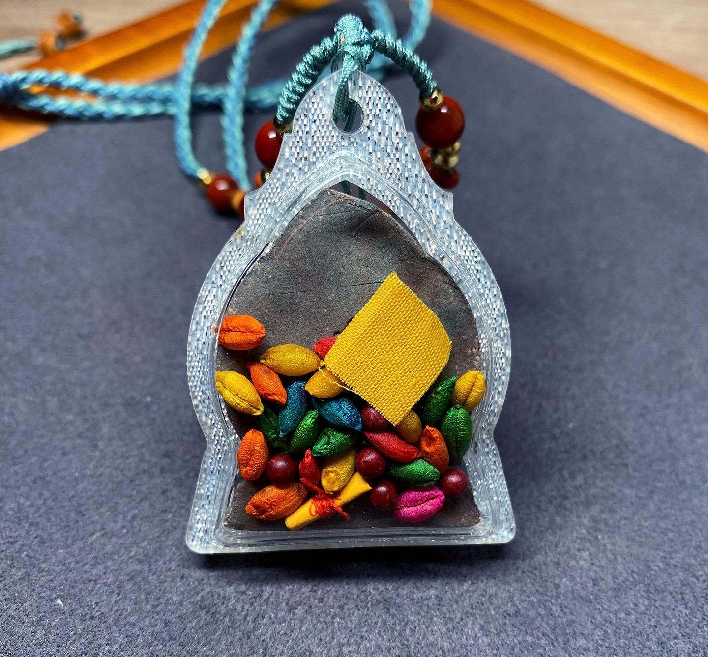 Handpainted Vajrasattva Tsa Tsa, Tibetan Purification Clay Amulet, Mineral Pigment Gau Box Pendant, Miniature Thangka Gift