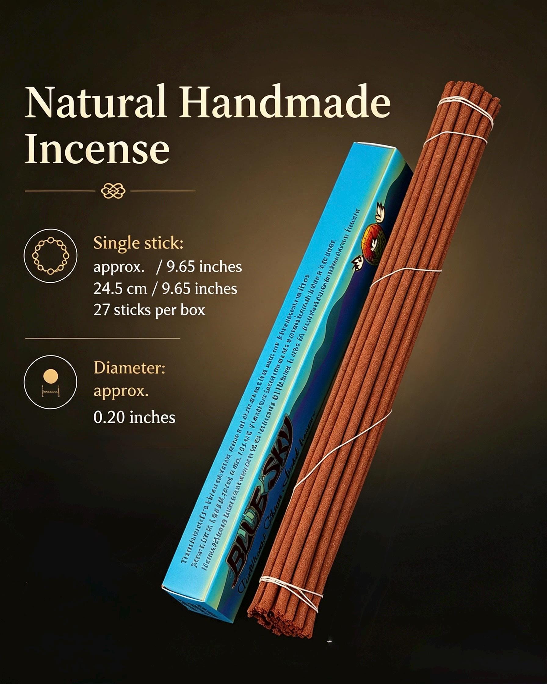 EverestArtStudios Blue Sky Tibetan Herbal Incense | Handmade in Nepal | Traditional Himalayan Incense for Meditation, Prayer & Home