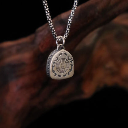Handmade 925 Silver 24k Gold Gau Box Pendant, Vintage 8 Guardian Buddhas Amulet, Sacred Tibetan Protection Locket Jewelry Gift