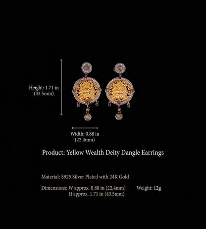 Handmade 925 Silver Gold Buddha Hand Earrings, Dainty Tibetan Mudra Studs, Hypoallergenic Asian Ethnic Jewelry, Gift for Her