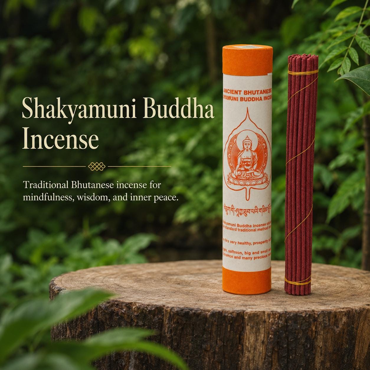 Traditional Bhutanese Medicine Buddha Incense | Natural Herbal Incense | Handmade Buddhist Meditation Incense | 30 Sticks