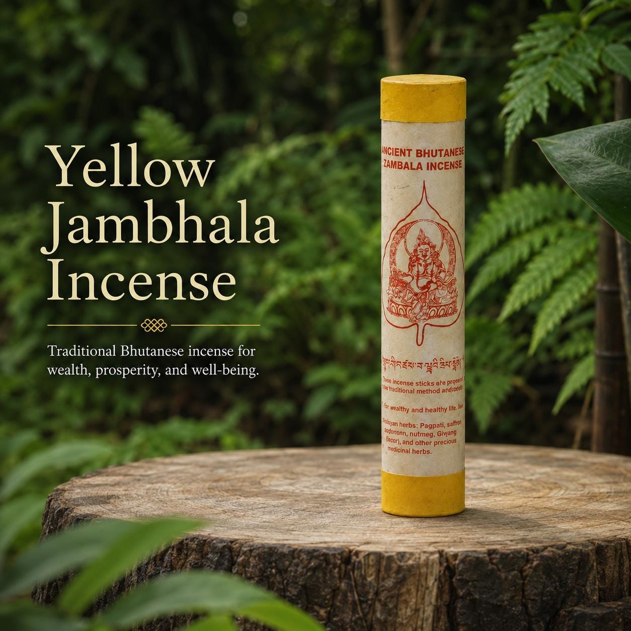 Traditional Bhutanese Medicine Buddha Incense | Natural Herbal Incense | Handmade Buddhist Meditation Incense | 30 Sticks