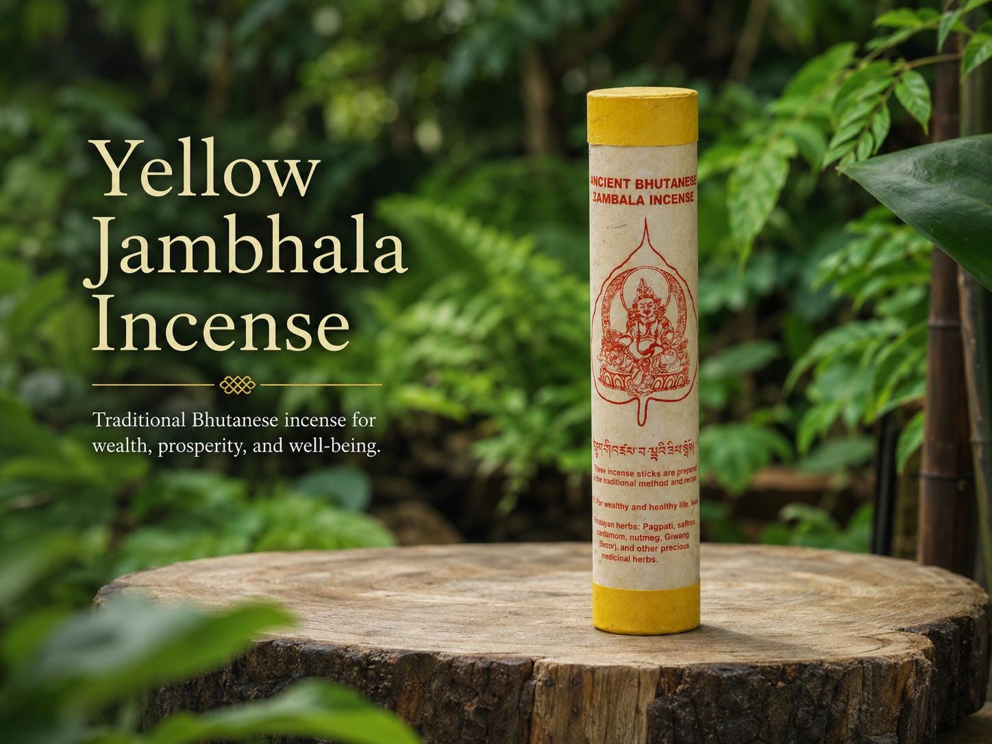 Traditional Bhutanese Medicine Buddha Incense | Natural Herbal Incense | Handmade Buddhist Meditation Incense | 30 Sticks