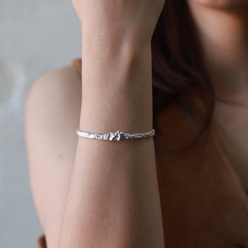 Original 999 Fine Silver Cuff Bracelet, Handmade Slim Open Bangle for Women Men, Minimalist Fine Silver Jewelry, Unisex Gift for Her Him