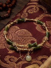 EverestArtStudios Bamboo Jade Bracelet – Symbol of Growth, Prosperity & Good Fortune