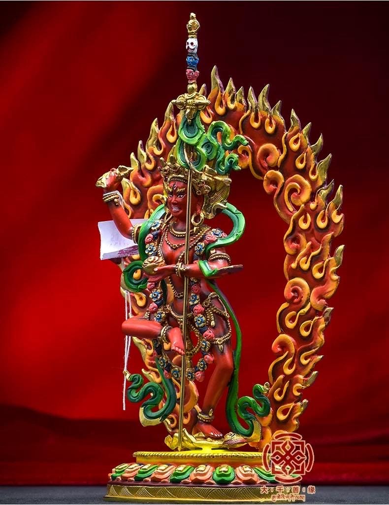 Vajravarahi Statue – Hand-Painted Copper Buddhist Statue | Tibetan Altar Décor