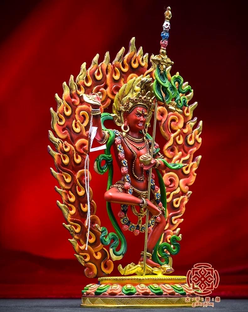 Vajravarahi Statue – Hand-Painted Copper Buddhist Statue | Tibetan Altar Décor