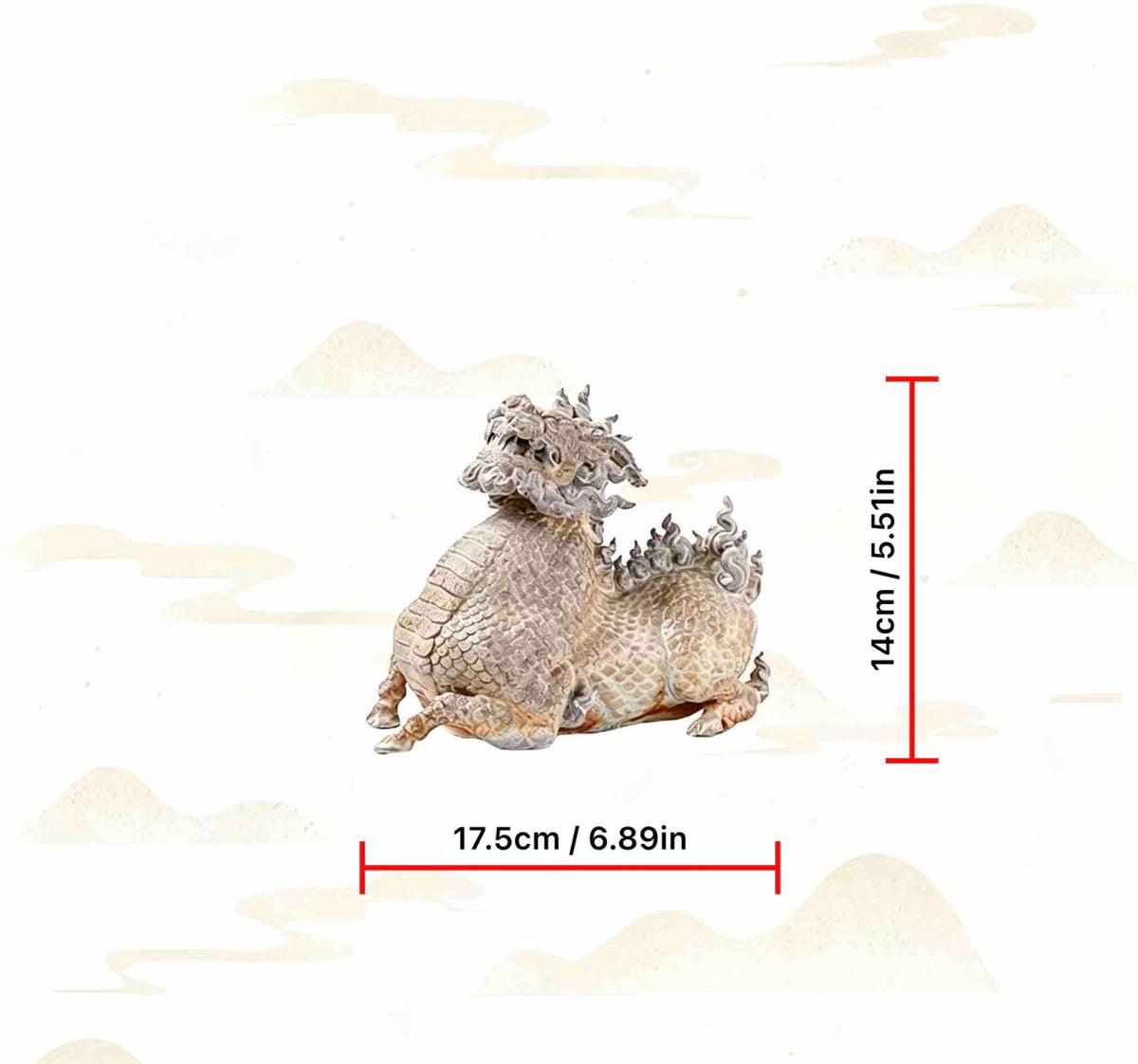Jingdezhen Ceramic Water Qilin Tea Pet Incense Burner, Creative Mythical Beast Statue, Oriental Home Office Desk Decor Wealth Gift