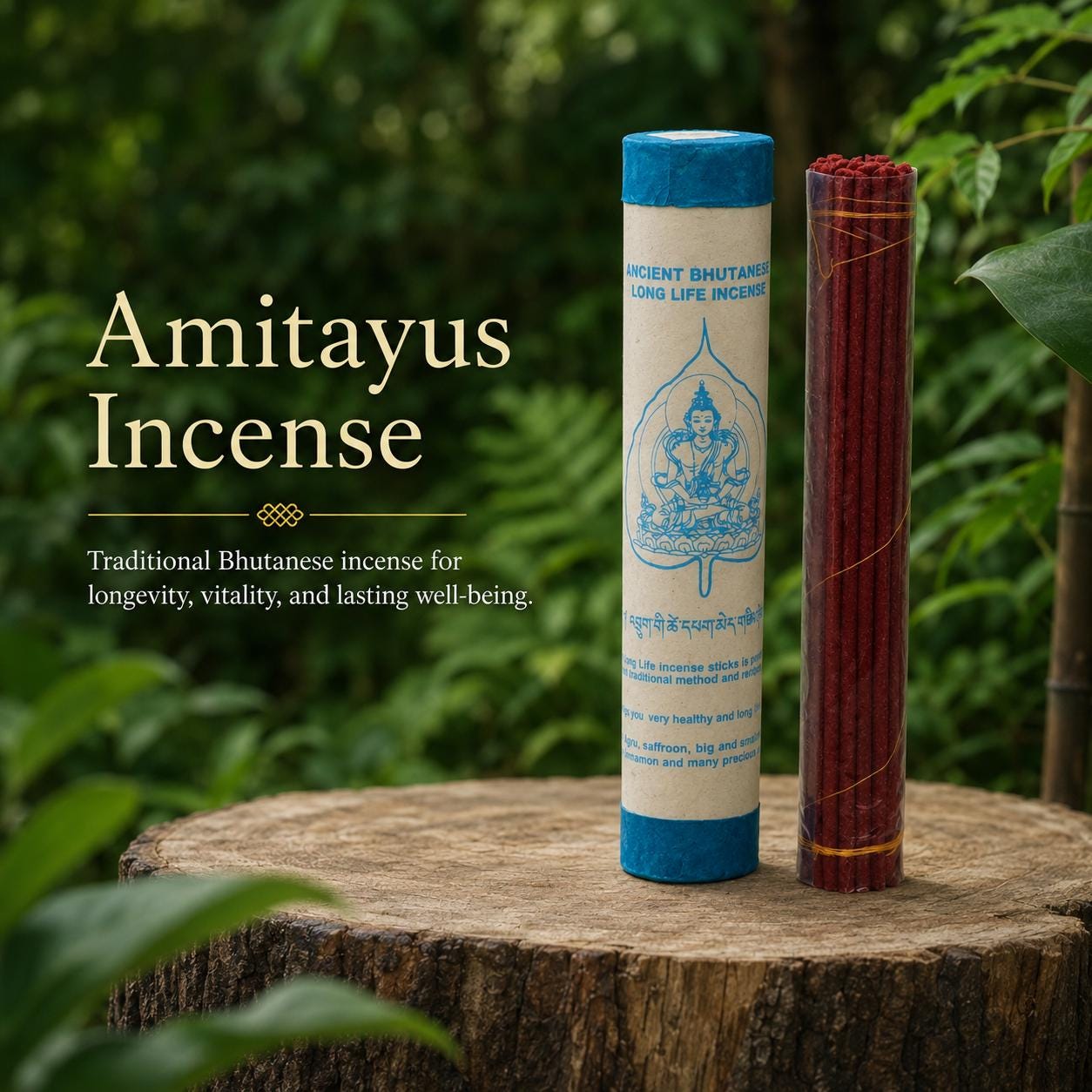 Traditional Bhutanese Medicine Buddha Incense | Natural Herbal Incense | Handmade Buddhist Meditation Incense | 30 Sticks
