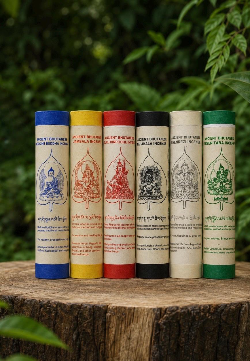 Traditional Bhutanese Medicine Buddha Incense | Natural Herbal Incense | Handmade Buddhist Meditation Incense | 30 Sticks