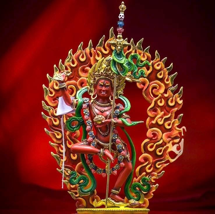 Vajravarahi Statue – Hand-Painted Copper Buddhist Statue | Tibetan Altar Décor